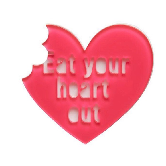 Pinup Couture Jewelry - Erstwilder brooch - Eat Your Heart Out